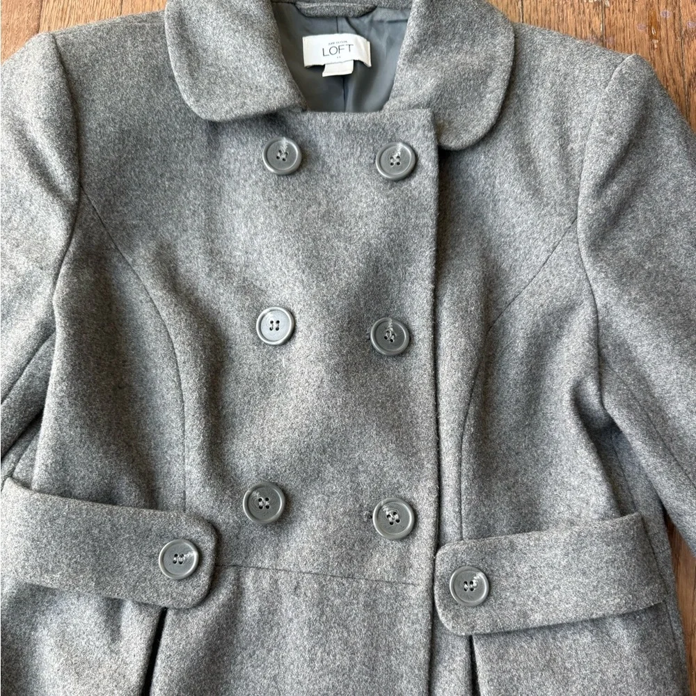 Ann Taylor Loft grey wool peacoat